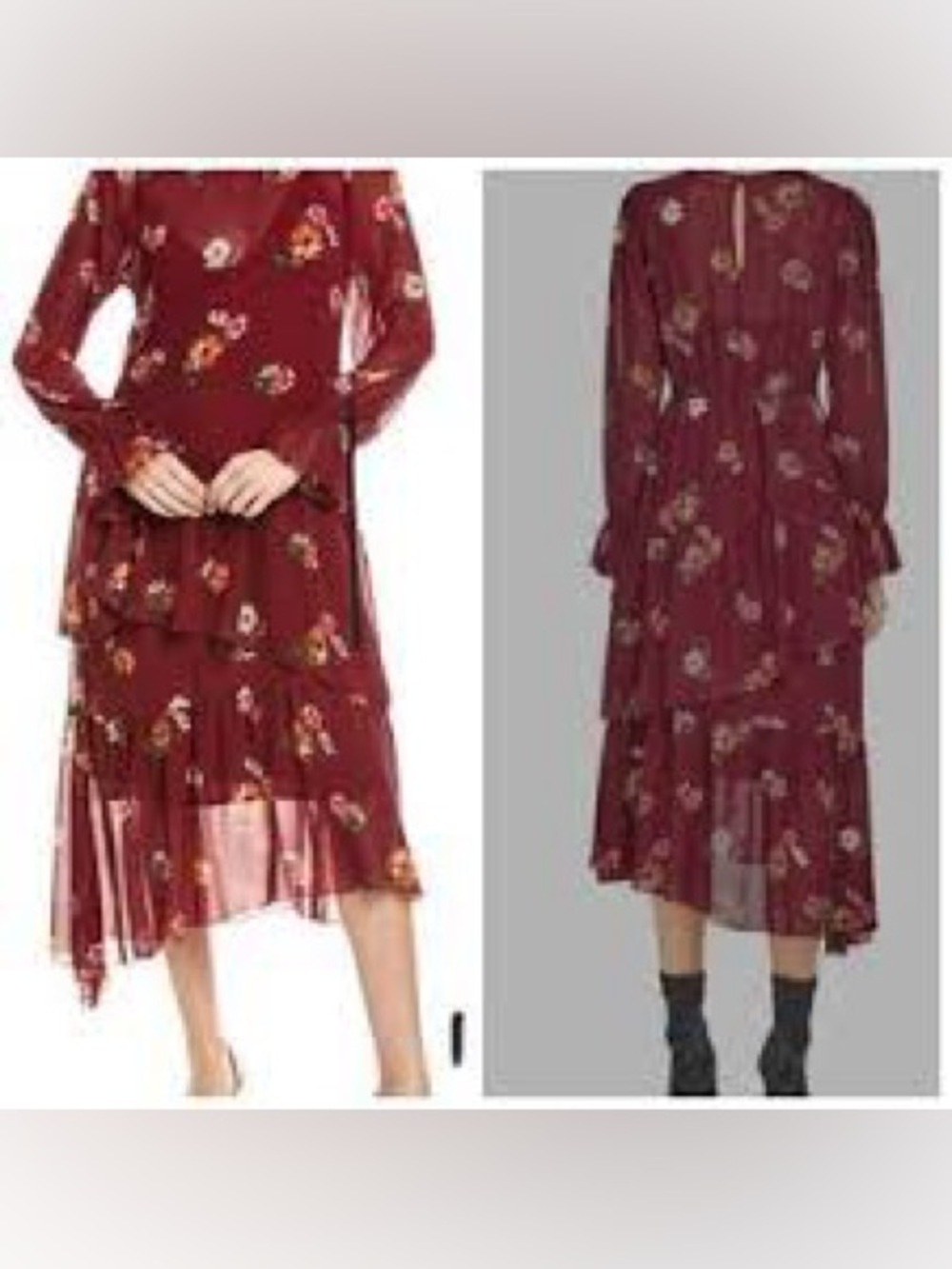 ASTR • NWT floral long sleeve dress PTP 20”